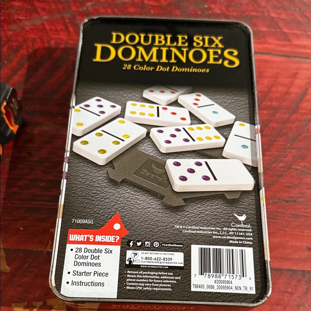 Double Six Dominoes Set with Color Dots - Picture 3 of 4